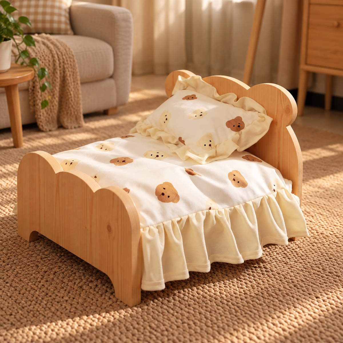 Customized Wooden Pet Bed Personalized Sleeping Habitat for Cat Dog or Rabbit | source image 10 | content-safe square revision | FULL_FRAME_OUTPAINT | textLayer=none | 20260920-v6