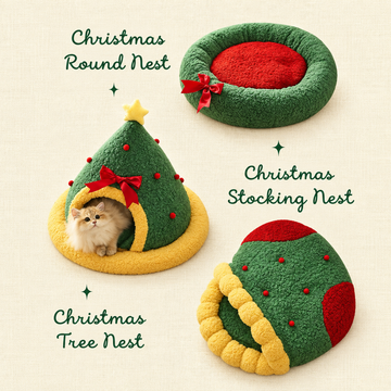 Christmas Pet Nest, Warm Winter Bed for Pets | source image 01 | content-safe square revision | TEXT_LAYOUT_REBUILD | textLayer=transparent-overlay-rebuilt | 20260920-v6