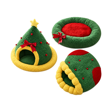 Christmas Pet Nest, Warm Winter Bed for Pets | SKU main image | pure white background | complete square | 20260920-v5