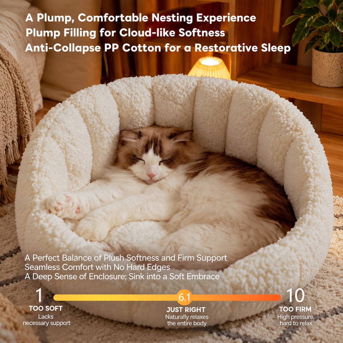 The Healing Rice Ball Pet Nest  PET BAD | source image 05 | content-safe square revision | TEXT_LAYOUT_REBUILD | textLayer=transparent-overlay-rebuilt | 20260920-v6