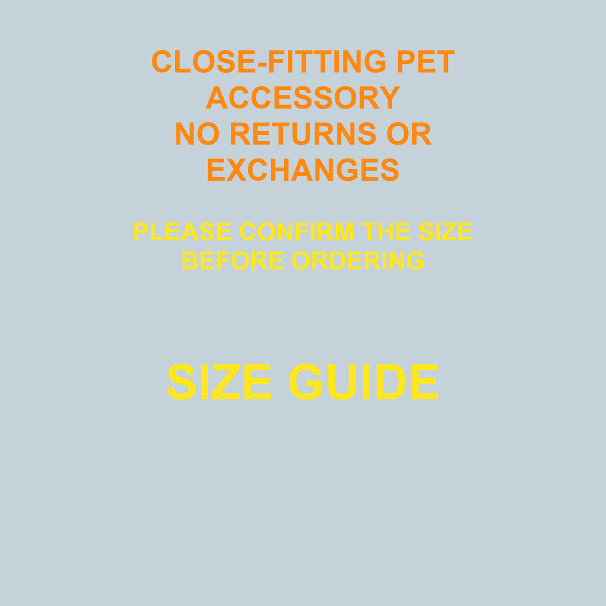 Duck plush pet recovery collar close-fitting accessory warning and size guide