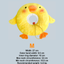 Duck plush pet recovery collar M size dimensions