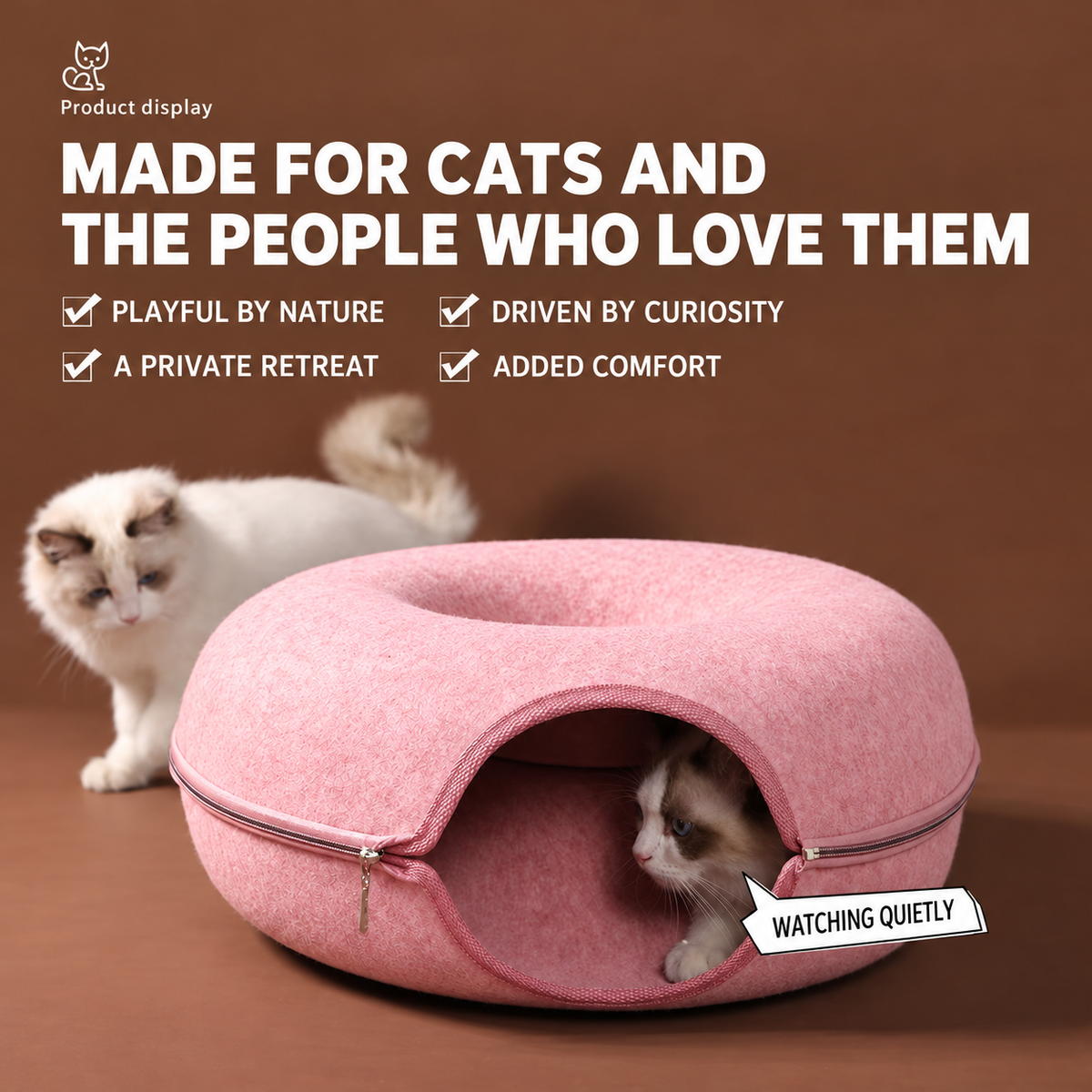 Donut felt cat tunnel bed source detail 11 - English translated corrected 1:1