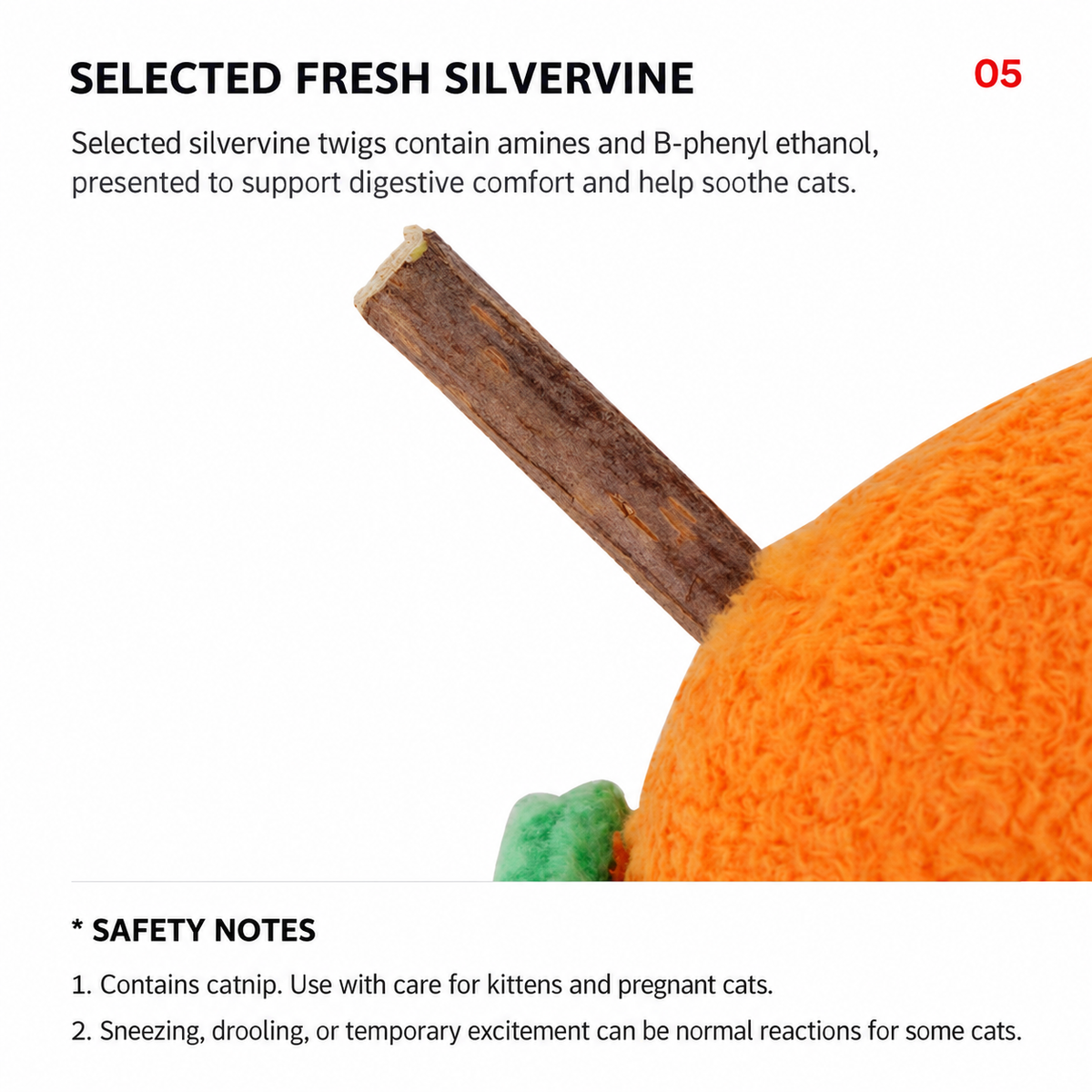 Orange silvervine cat toy source detail 12 - English translated corrected 1:1