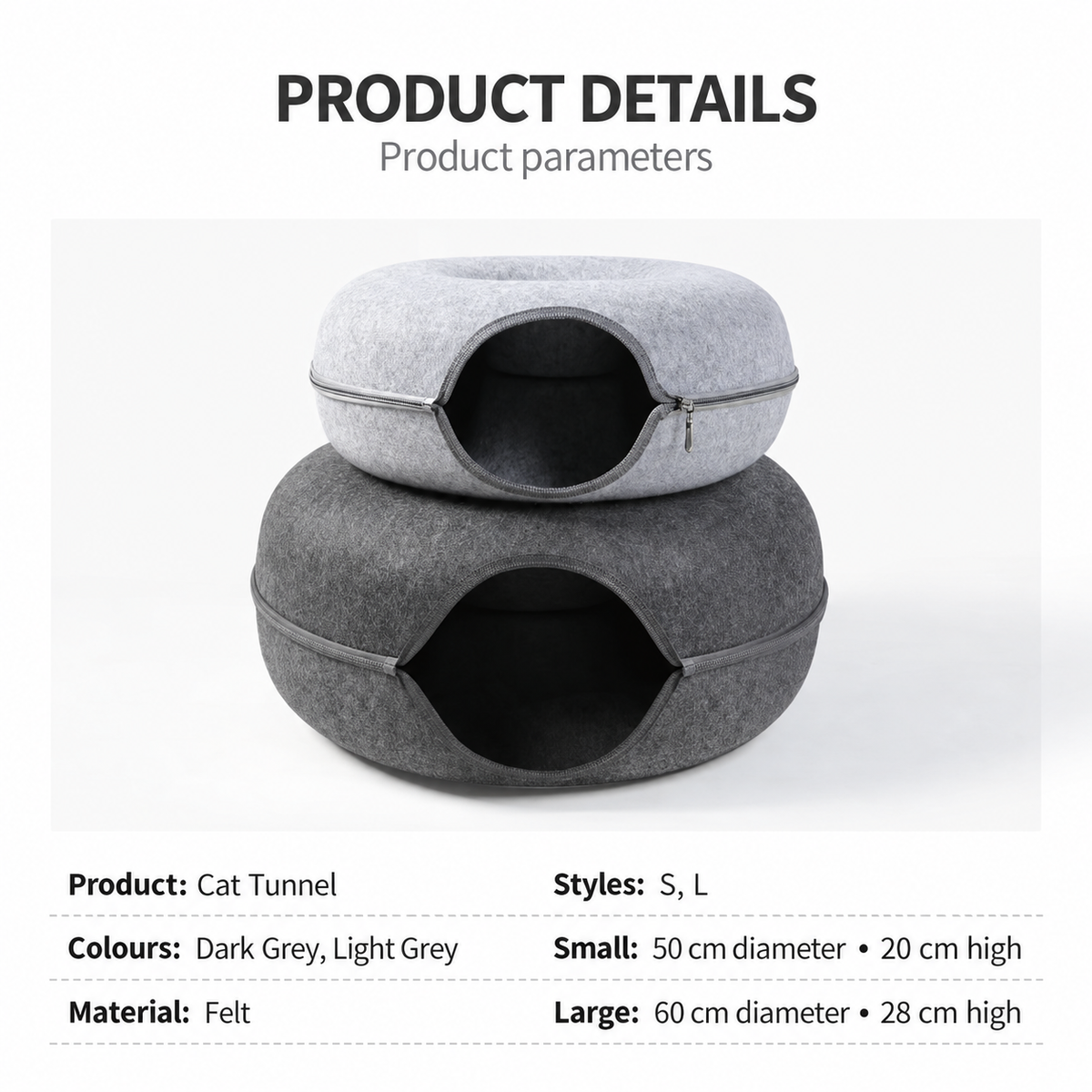 Donut felt cat tunnel bed source detail 15 - English translated corrected 1:1