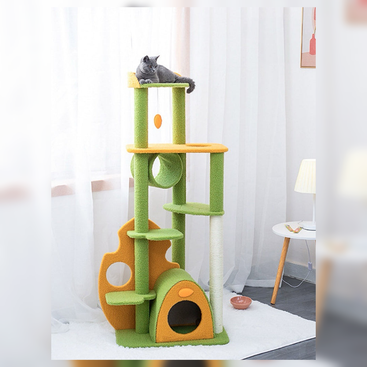 Revised | ZEZE Forest Cat Tree | source image 01 | FULL_FRAME_OUTPAINT | complete square
