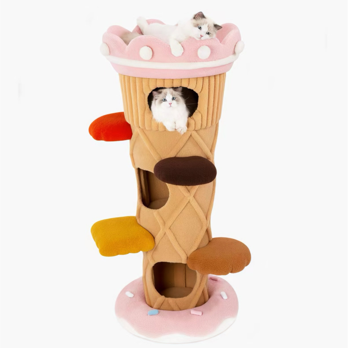 SUPERSEDED | Revised | ZEZE Ice Cream Cat Tree Tower | gallery image 02 | square source text preserved