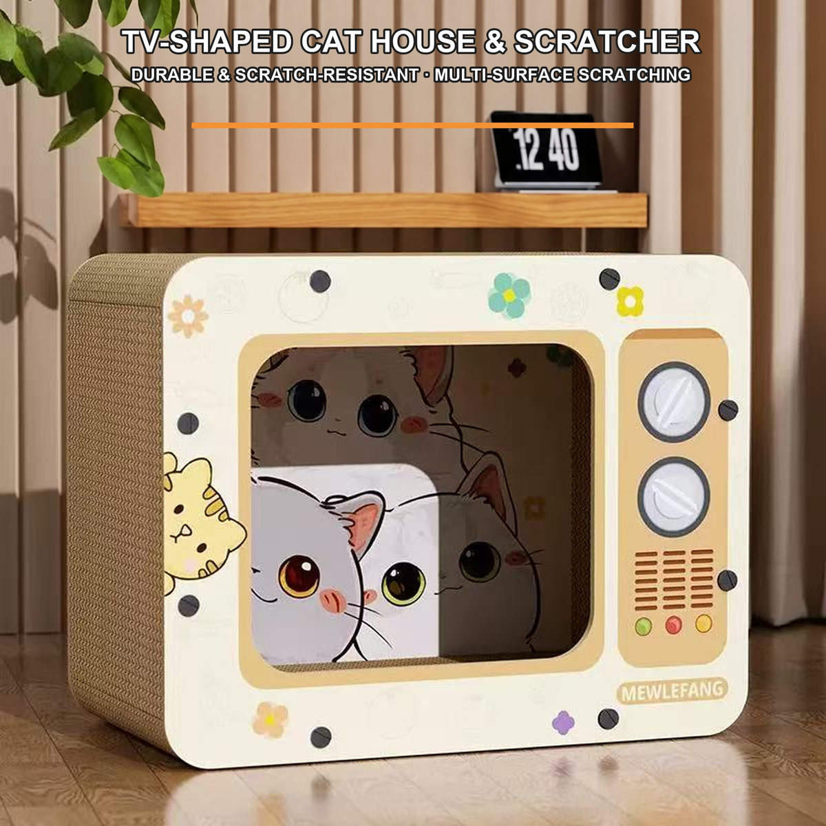 TV-shaped cat scratcher house detail 04 - English translated corrected 1:1