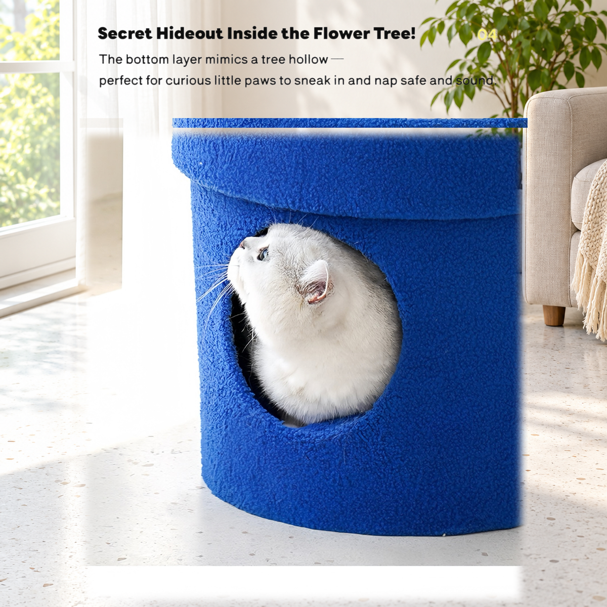 Revised | ZEZE Barbie Potted Flower Cat Condo | source image 06 | TEXT_LAYOUT_REBUILD | textLayer=transparent-overlay | complete square