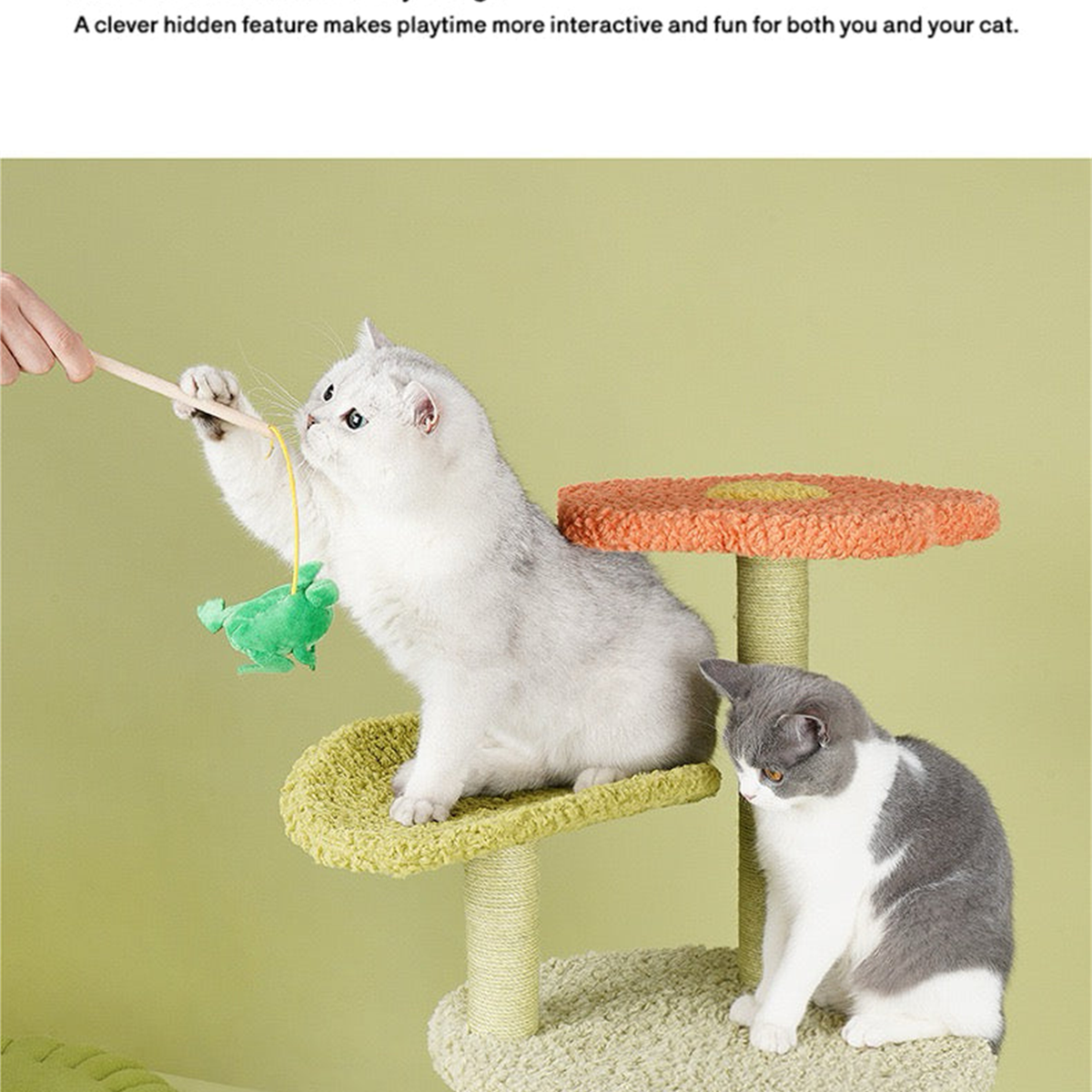 SUPERSEDED | Revised | ZEZE Aidola Flower House Cat Tree | gallery image 06 | square source text preserved