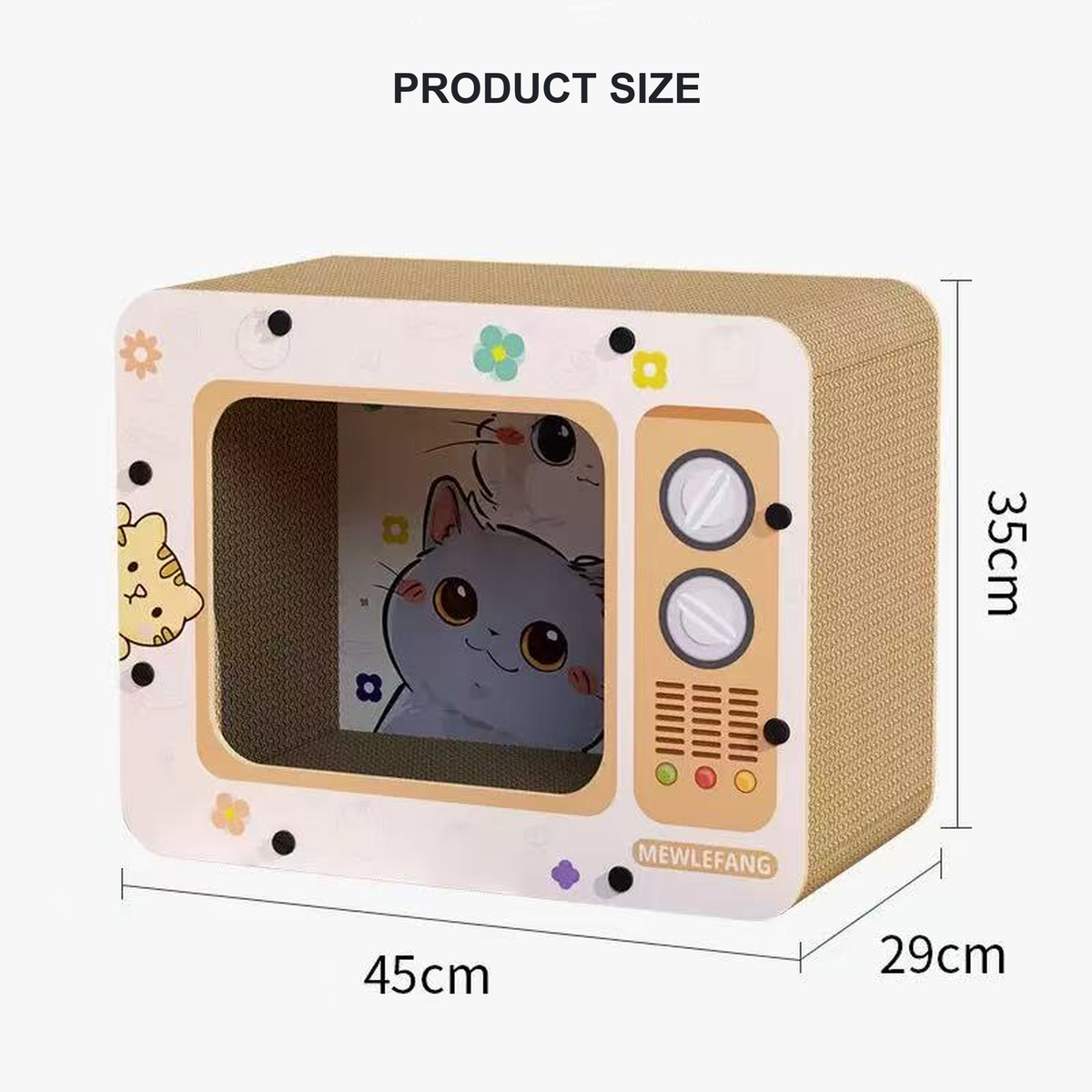 TV-shaped cat scratcher house detail 07 - English translated corrected 1:1