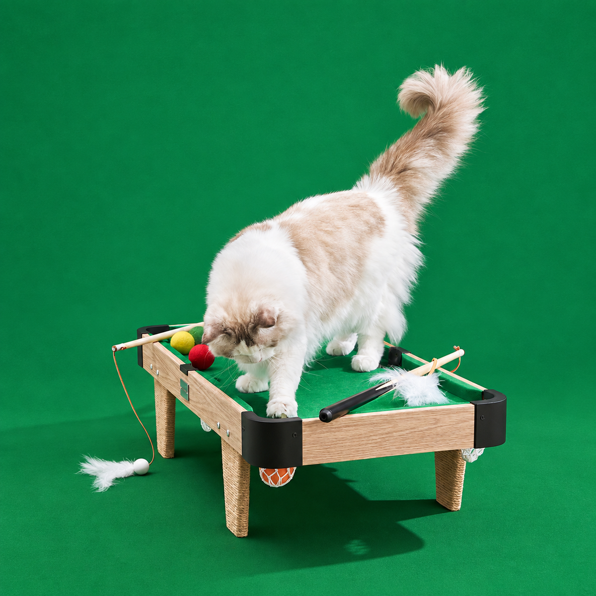 Revised v4 | VETRESKA Meownooker Cat Toy Set | gallery image 08 | full-frame outpainted square, opaque background