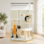 Revised | ZEZE White Cream Style Cat Tree Plus | source image 08 | TEXT_LAYOUT_REBUILD | textLayer=transparent-overlay | complete square