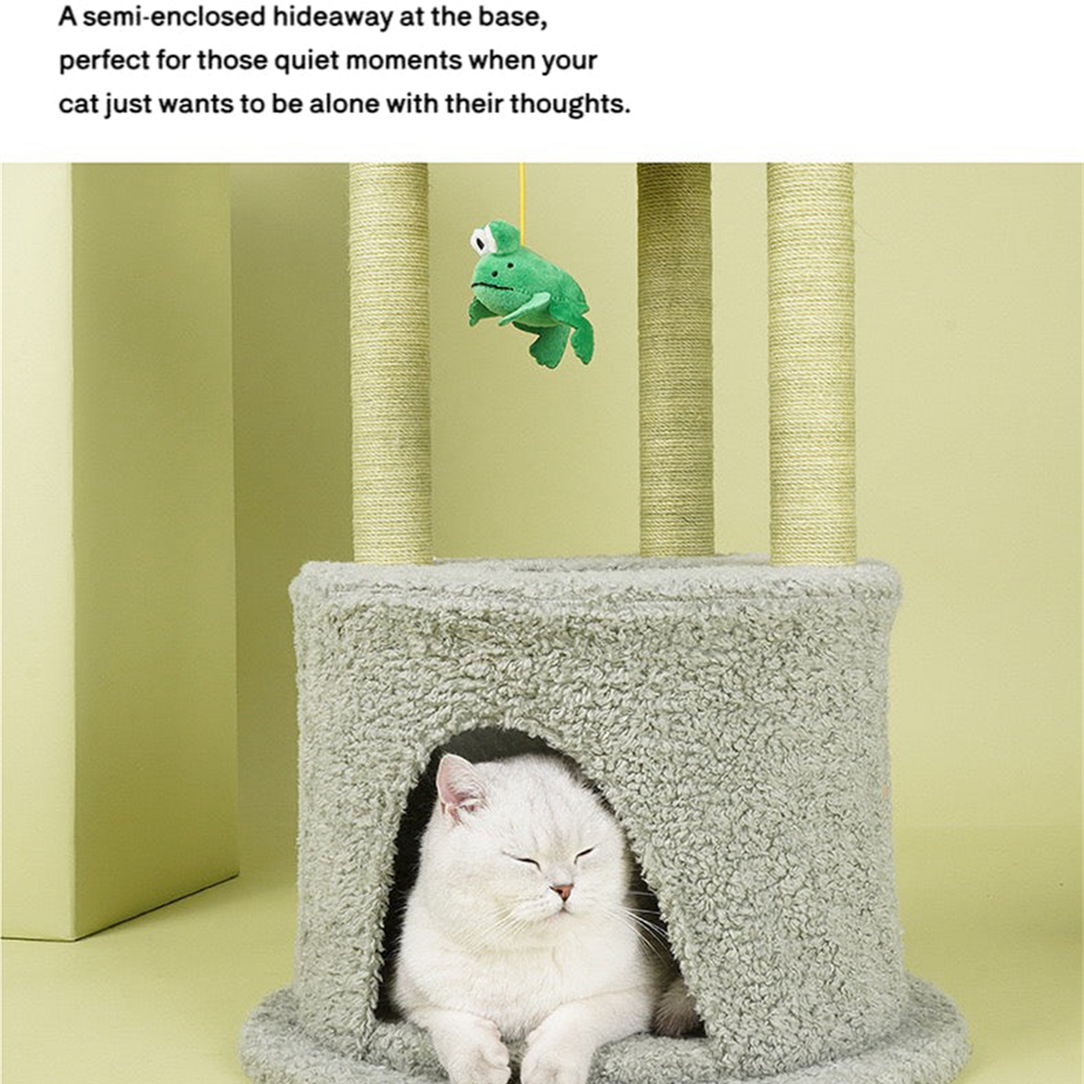 SUPERSEDED | Revised | ZEZE Aidola Flower House Cat Tree | gallery image 09 | square source text preserved
