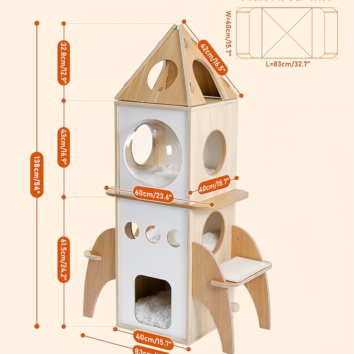SUPERSEDED | Revised | PAWZ Road Rocket Cat Tree | gallery image 09 | square source text preserved