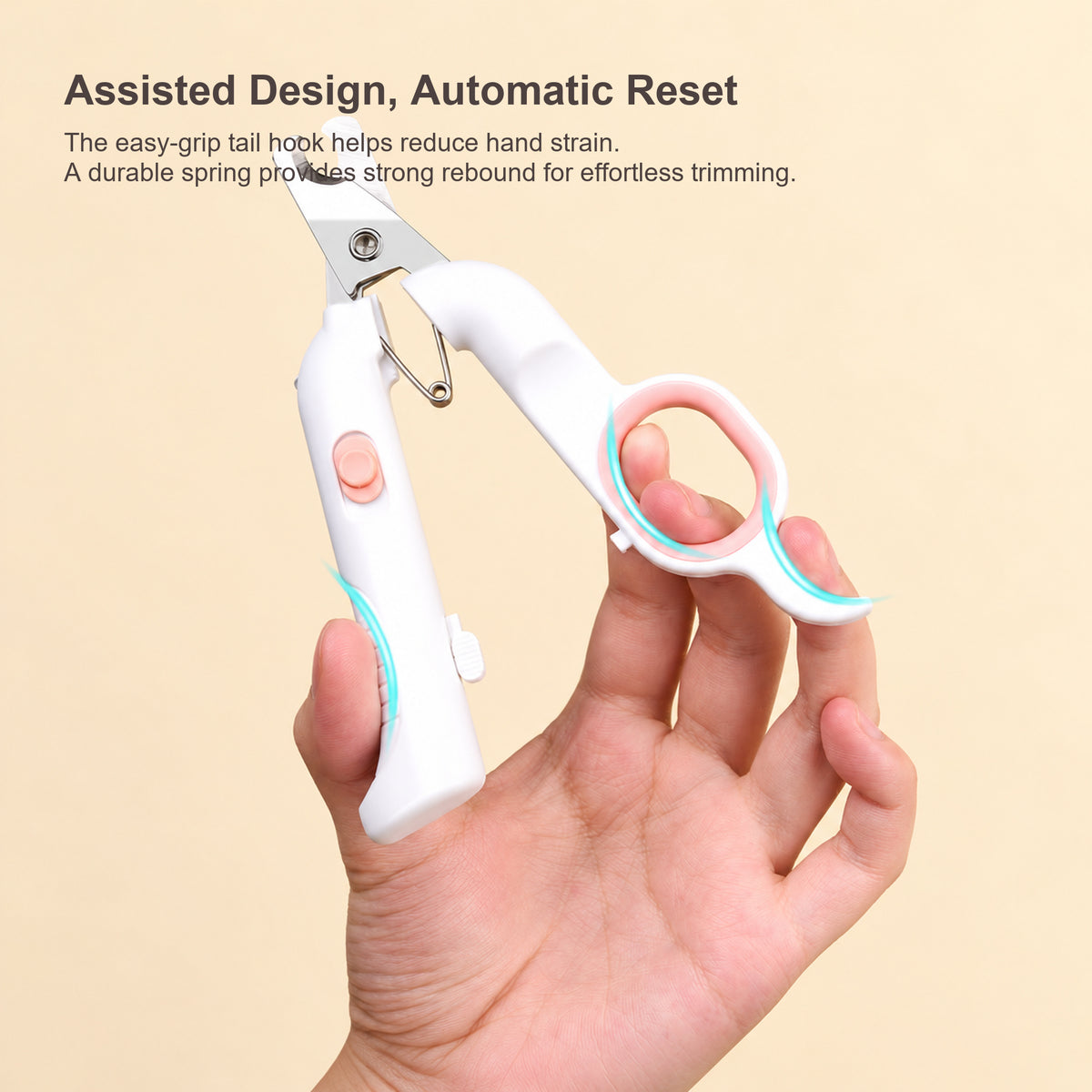 Pakeway pet nail clipper with return spring