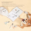 Cat and dog beside Pakeway pet nail clippers and an instruction book