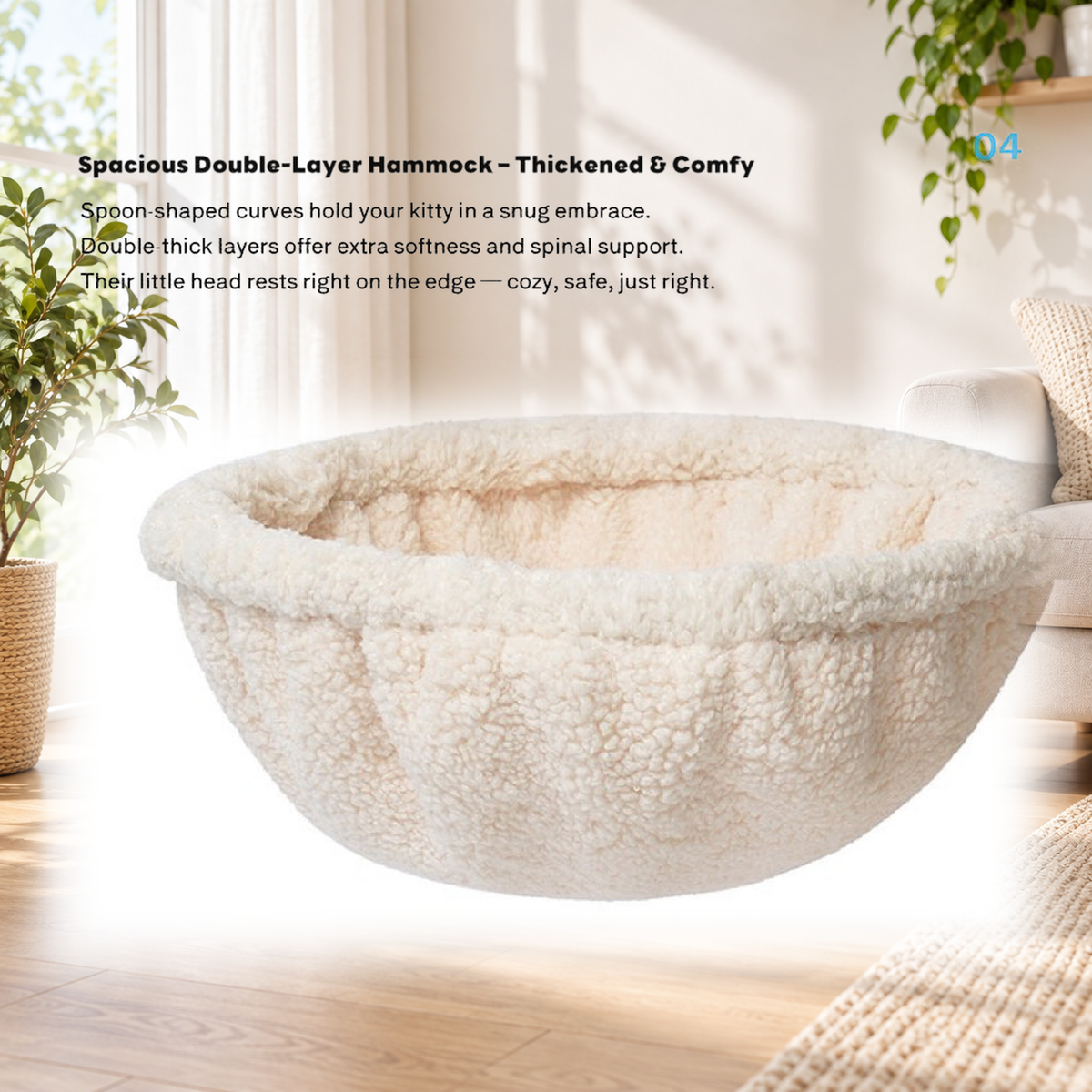 Revised | ZEZE White Cream Style Cat Tree | source image 19 | TEXT_LAYOUT_REBUILD | textLayer=transparent-overlay | complete square