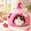 Square corrected pink flower fairy felt cat cave lifestyle image 2