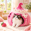Square corrected pink flower fairy felt cat cave lifestyle image 3