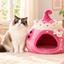 Square corrected pink flower fairy felt cat cave lifestyle image 4