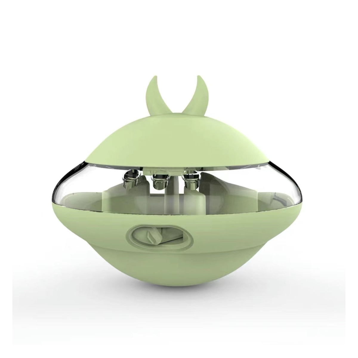 AIWO UFO wobble treat dispensing puzzle toy in Green