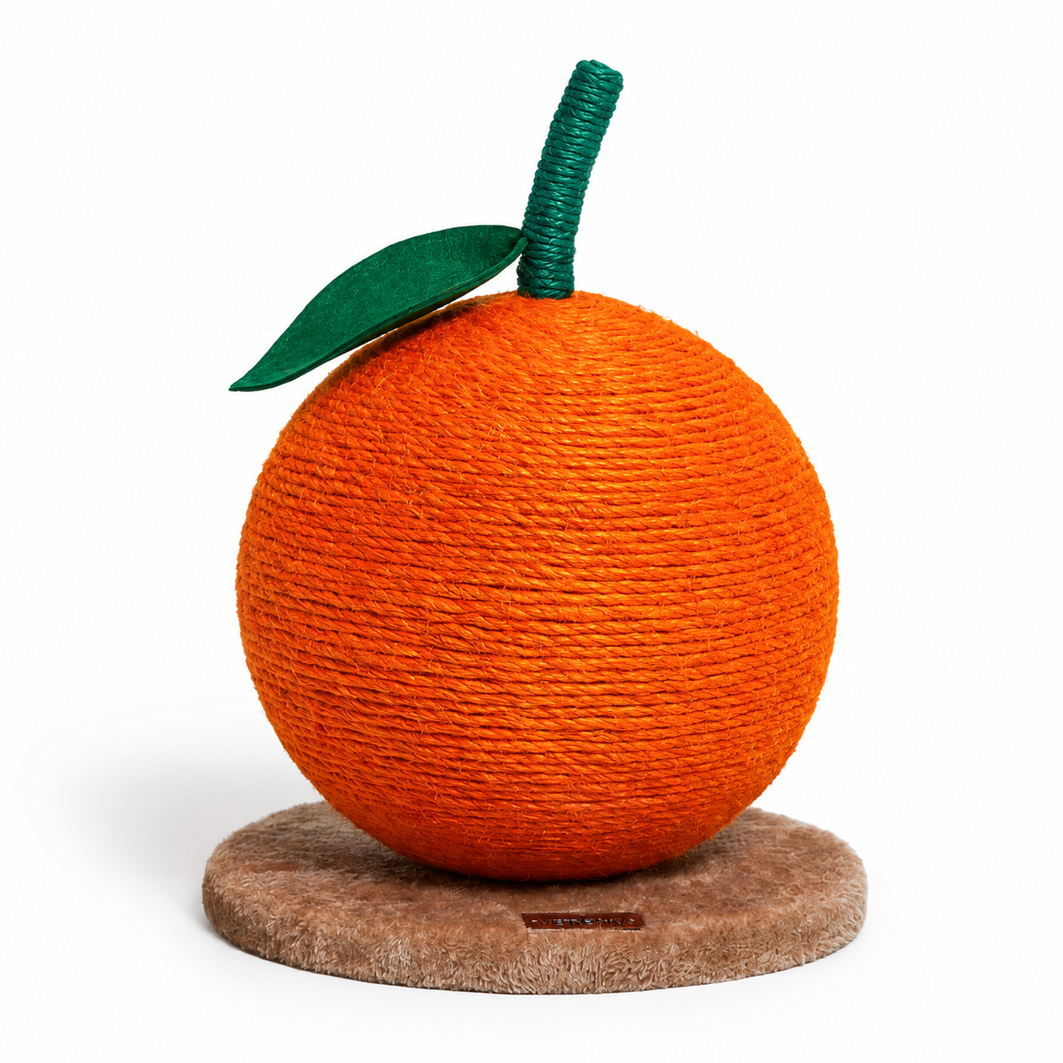 SUPERSEDED | Revised v2 | VETRESKA Tangerine Cat Scratching Ball | gallery image 01 | full-bleed square no border