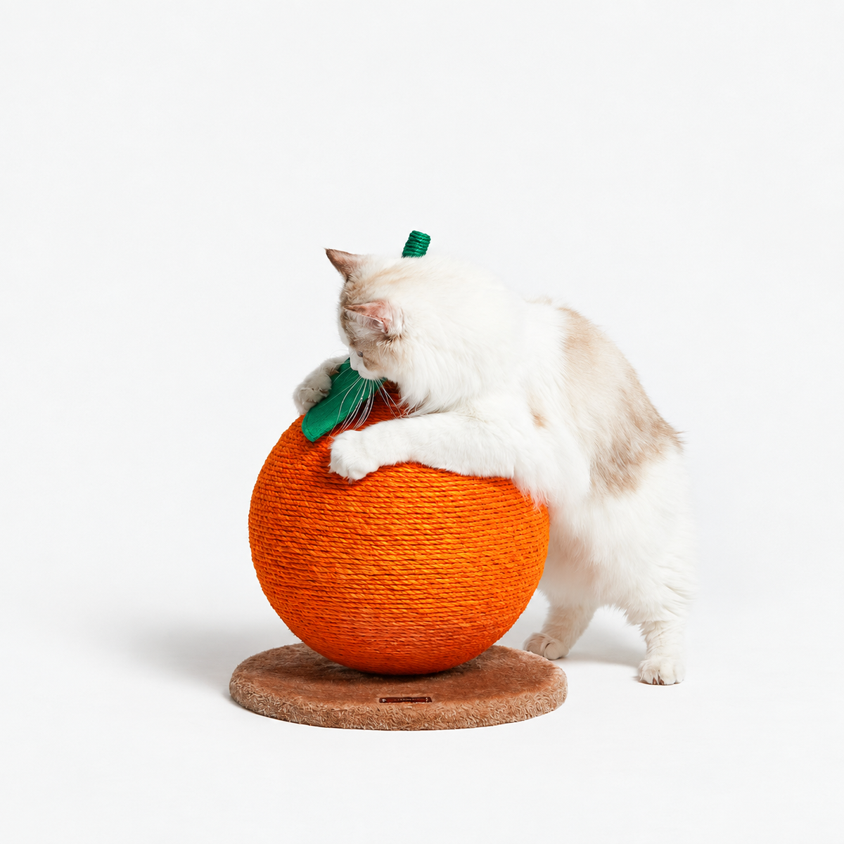 SUPERSEDED | Revised v2 | VETRESKA Tangerine Cat Scratching Ball | gallery image 03 | full-bleed square no border