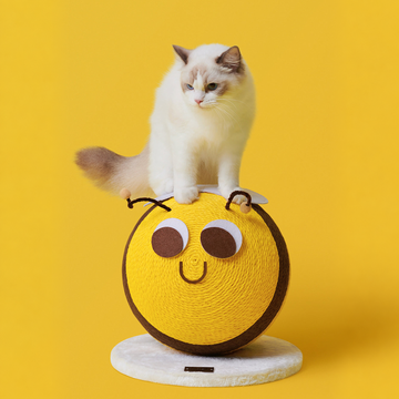 VETRESKA Bee Cat Scratching Ball | effective 1:1 correction | source image 09 | FULL_FRAME_OUTPAINT v3