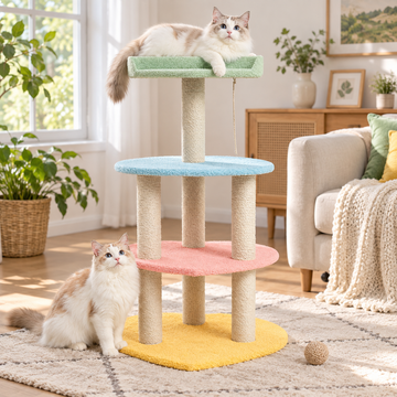 Scene | VETRESKA 38.6-in Multi-Level Cat Tree with Love-Shaped Platforms | square lifestyle image