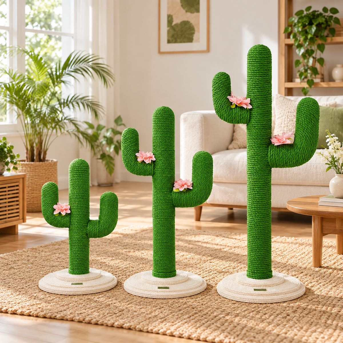 Scene | VETRESKA Oasis Cactus Cat Tree | 41 in / 105 cm | square multi-variant lifestyle image