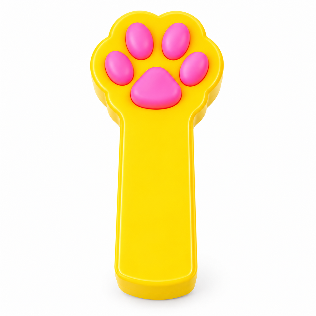 Paw-shaped cat laser toy Yellow single-SKU white-background product image [Color SKU Yellow]