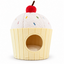 Yellow cupcake cat house clean white-background product image