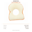 Bigger Fish Toast Cat Elizabeth Collar - white background SKU L - 20 × 15 cm - neck 26–27 cm - pet weight 8–12 lb