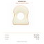 Bigger Fish Toast Cat Elizabeth Collar - white background SKU M - 18 × 12 cm - neck 23–24 cm - pet weight 4–7 lb