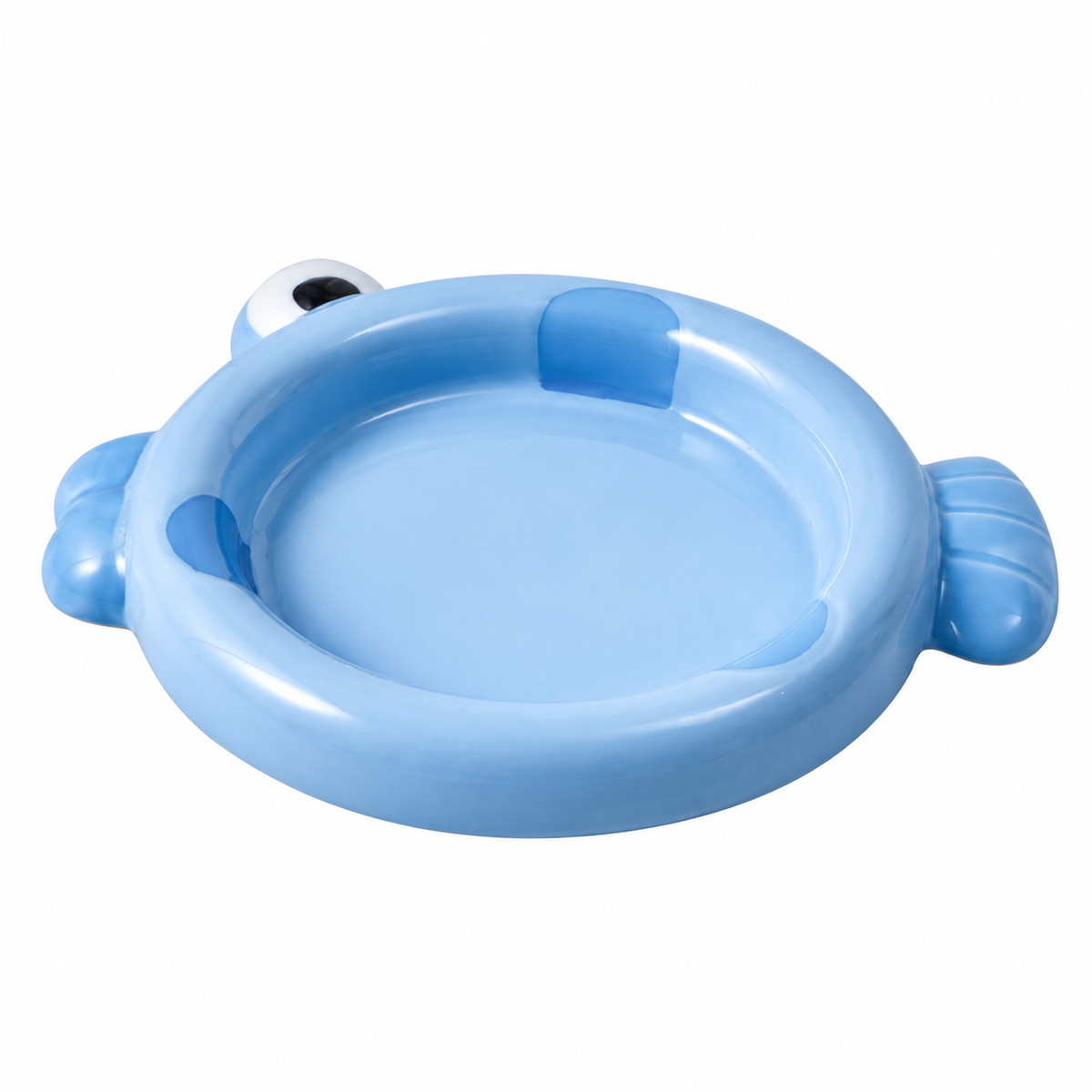 Colorful Ceramic Fish-Shaped Pet Plates | clean white SKU packshot | Cute Fish Blue | VARIANT_MEDIA_CORRECTION