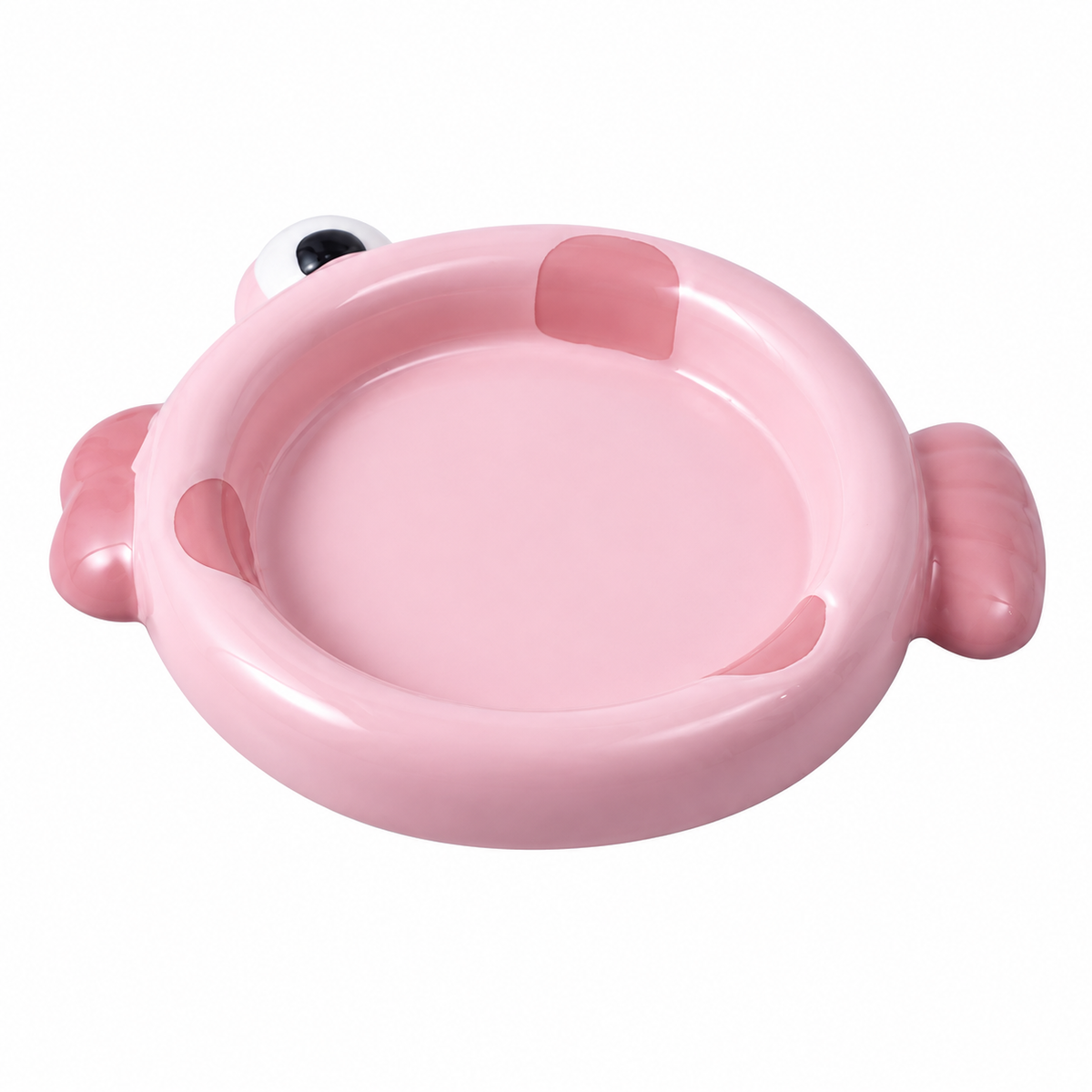 Colorful Ceramic Fish-Shaped Pet Plates | clean white SKU packshot | Cute Fish Pink | VARIANT_MEDIA_CORRECTION