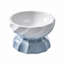 Macaron Gradient Ceramic Pet Bowl | clean white SKU packshot | Flat Bowl Gray | VARIANT_MEDIA_CORRECTION