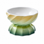 Macaron Gradient Ceramic Pet Bowl | clean white SKU packshot | Flat Bowl Green | VARIANT_MEDIA_CORRECTION
