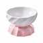 Macaron Gradient Ceramic Pet Bowl | clean white SKU packshot | Flat Bowl Pink | VARIANT_MEDIA_CORRECTION
