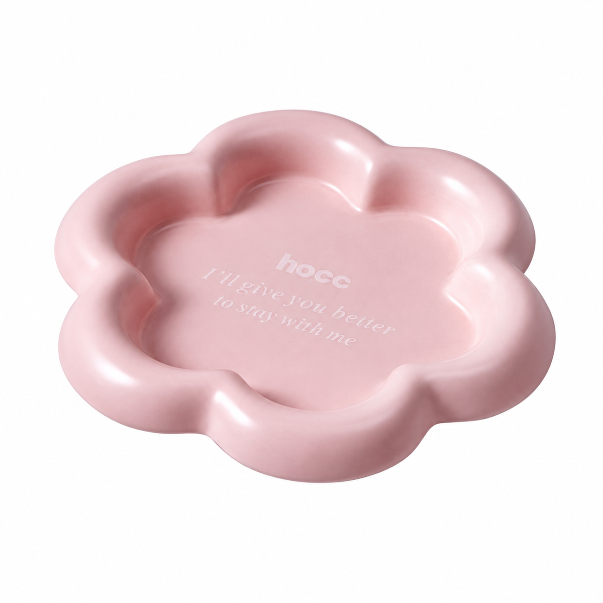 Colorful Ceramic Pet Plates | clean white SKU packshot | Flower Pink | VARIANT_MEDIA_CORRECTION