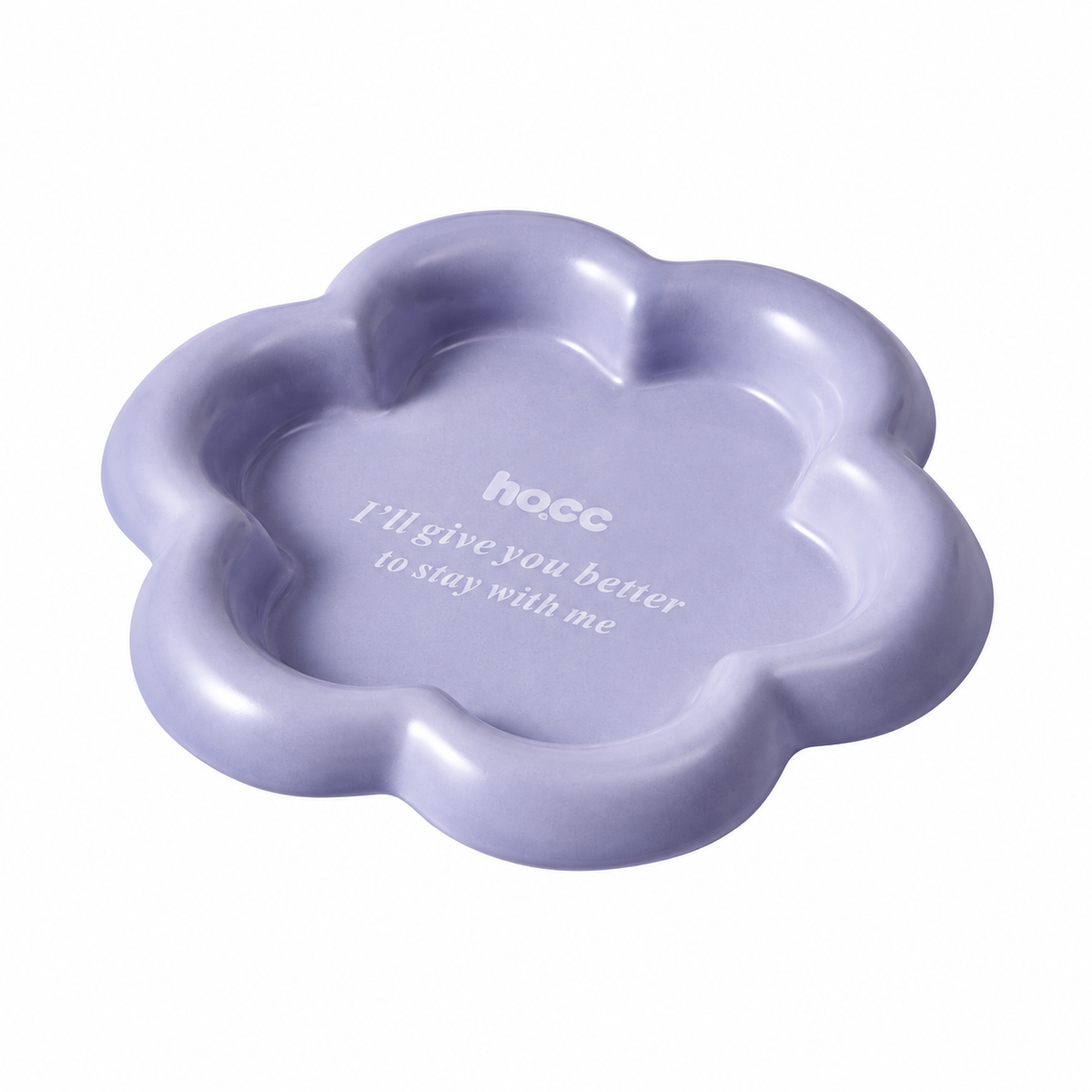Colorful Ceramic Pet Plates | clean white SKU packshot | Flower Purple | VARIANT_MEDIA_CORRECTION