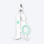 Green Pakeway dual-light pet nail clipper on a clean white background