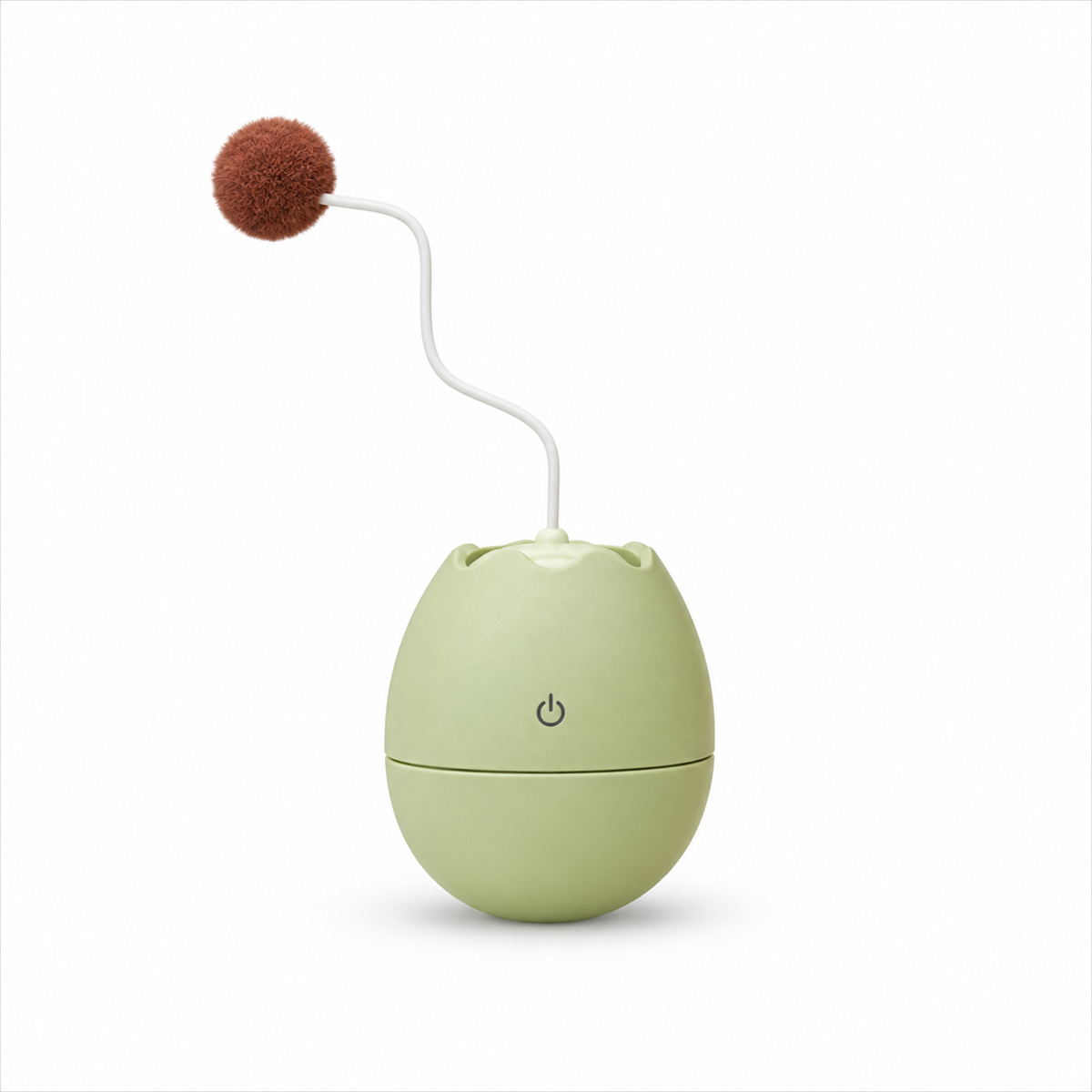 Egg-Shell Automatic Cat Toy - Olive Green variant SKU hero image