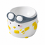 Penguin Ski Ceramic Pet Bowl | clean white SKU packshot | Grey | VARIANT_MEDIA_CORRECTION