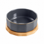 Elegant Ceramic Pet Bowl with Oak Base | clean white SKU packshot | Slate Gray | VARIANT_MEDIA_CORRECTION