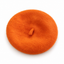 Felt beret pet hat single-color white-background SKU image - Orange - 1:1