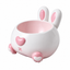 Curvy Bunny Butt Ceramic Pet Bowl with Long Ears | clean white SKU packshot | Pink | VARIANT_MEDIA_CORRECTION