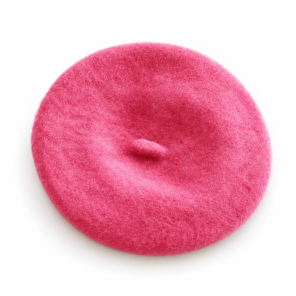 Felt beret pet hat single-color white-background SKU image - Pink - 1:1