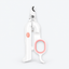 Pink Pakeway dual-light pet nail clipper on a clean white background